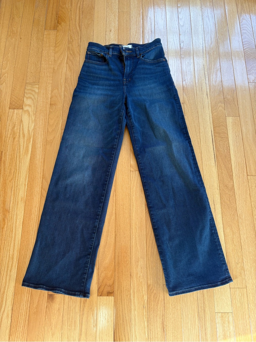 Madewell Indigo Denim Jeans with Contrast Stitching